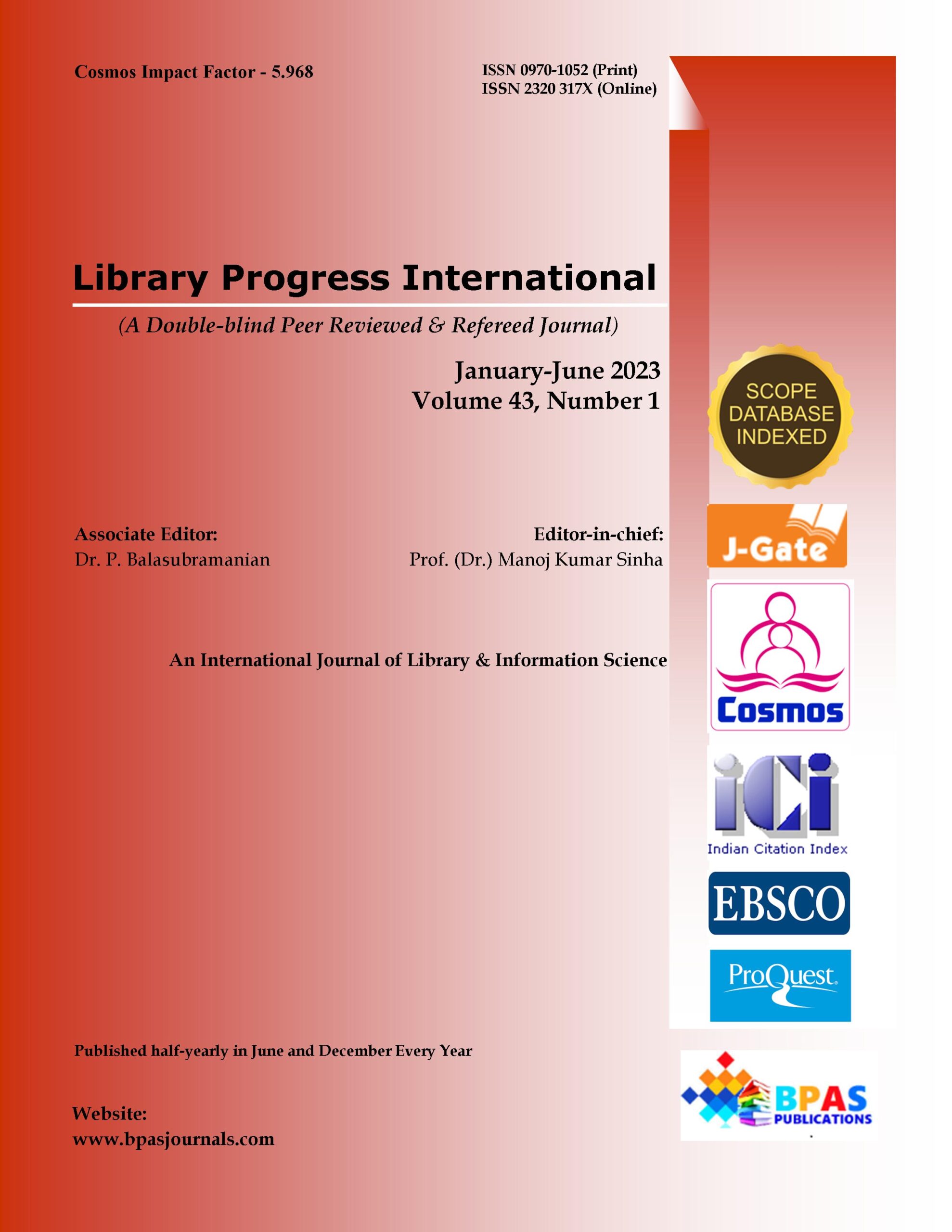 Front cover of Library Progress JUN 2023