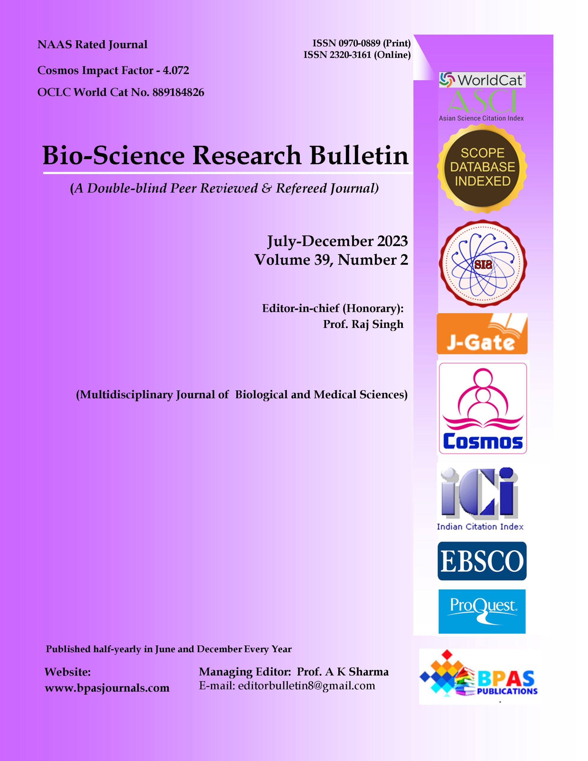 Front cover of Bio science DEC 2023