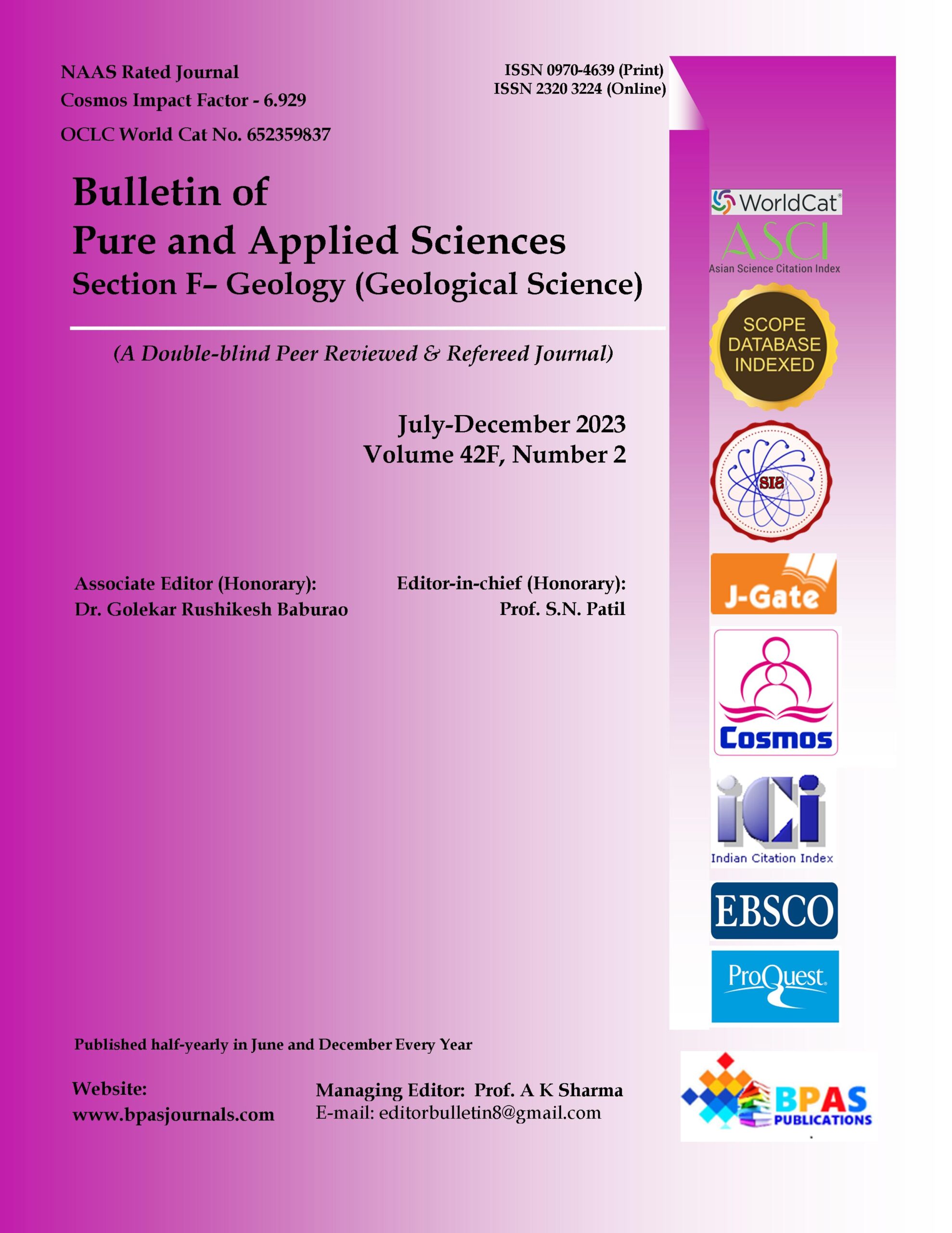 Front cover of Geology DEC 2023