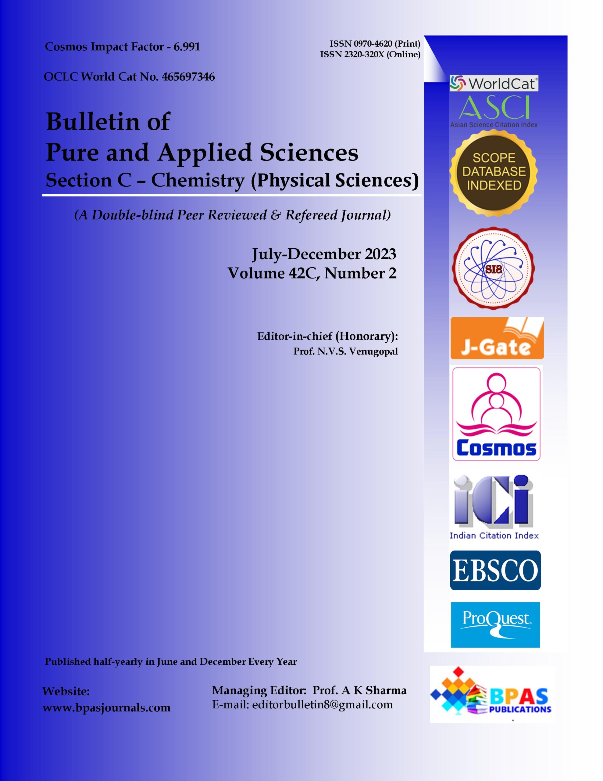 Front cover of chemistry DEC 2023